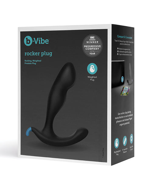 b-Vibe Rocker anal plug in Black