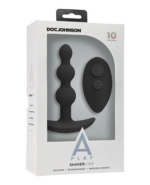 A Play Beaded Rechargeable Silicone Anal Plug With Remote | Shop Lowest Prices at Funlove.com