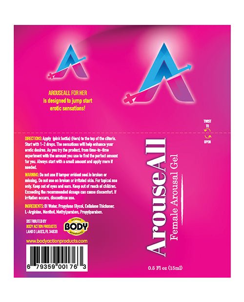 ArouseAll Female Stimulating Gel - .5 oz Bottle | Shop Lowest Prices at Funlove.com