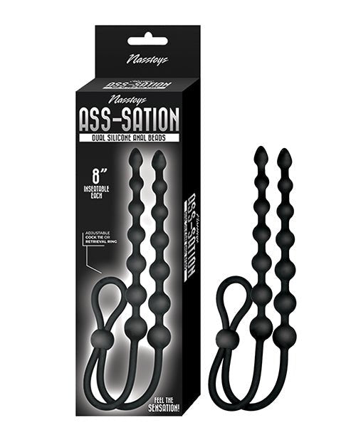 Ass - sation Dual - Ended Anal Beads - Black | Shop Lowest Prices at Funlove.com