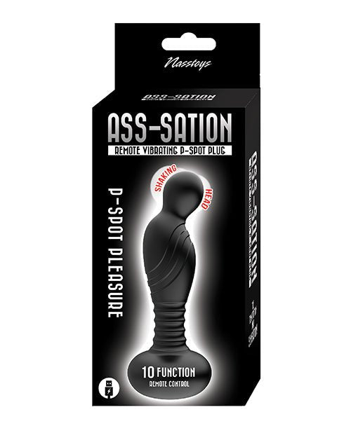 Ass - sation Remote Vibrating P Spot Plug - Black | Shop Lowest Prices at Funlove.com