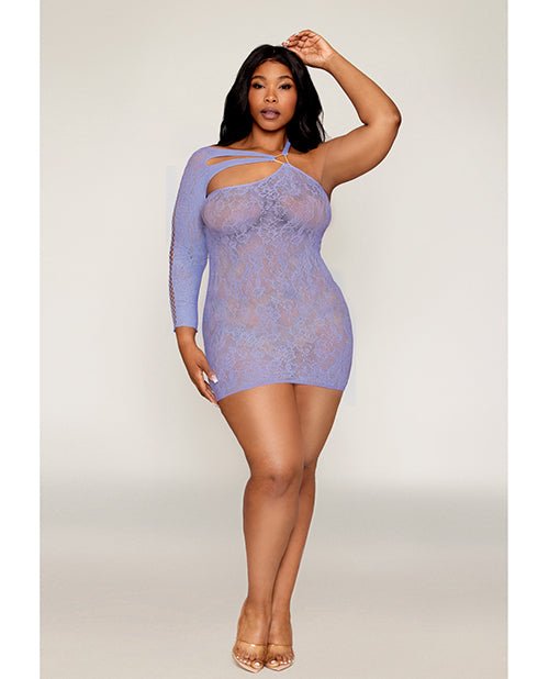 Asymmetrical One Shoulder Seamless Lace Chemise | Shop Lowest Prices at Funlove.com