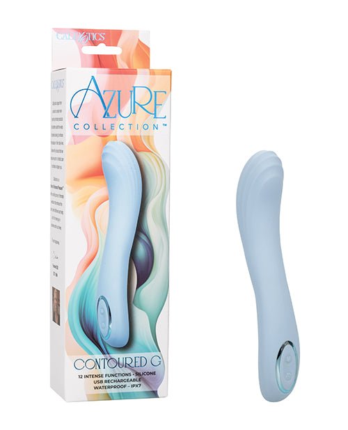 Azure Collection Contoured G Vibrator - Blue | Shop Lowest Prices at Funlove.com