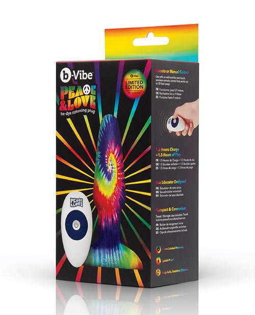 b - Vibe Peace & Love Tie - Dye Rimming Plug - Special Edition | Shop Lowest Prices at Funlove.com