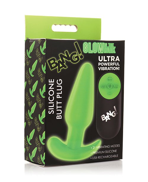 Bang! Glow in the Dark 21X Remote Controlled Butt Plug | Shop Lowest Prices at Funlove.com