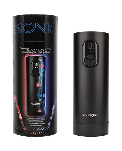 Bionic Vibro Stroker w/Oscillation & Suction - Black | Shop Lowest Prices at Funlove.com