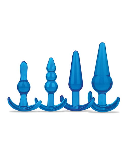 Blue Line C & B 4 pc Anal Training Set - Jelly Blue | Shop Lowest Prices at Funlove.com