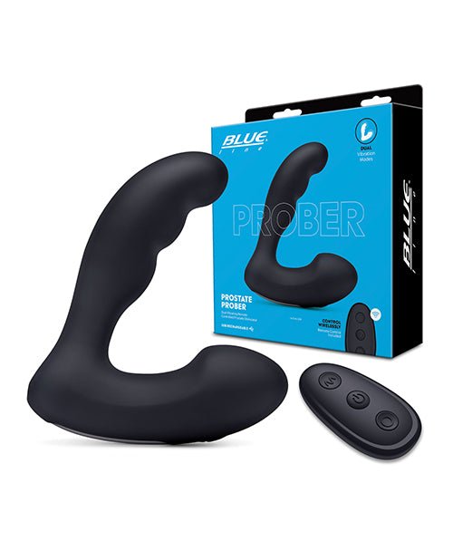Blue Line Vibrating Prostate Prober w/Remote - Black | Shop Lowest Prices at Funlove.com