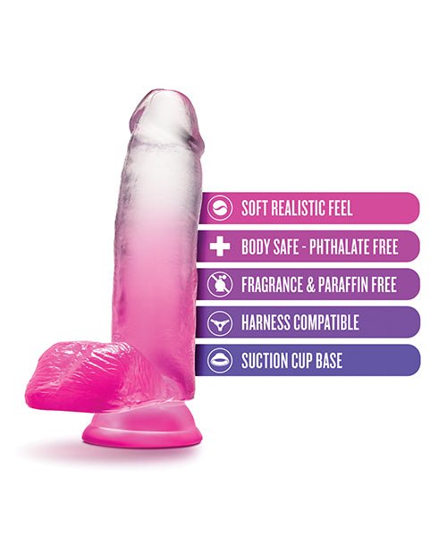 Blush B Yours 7" Sugar Magnolia Dildo - Fuchsia | Shop Lowest Prices at Funlove.com