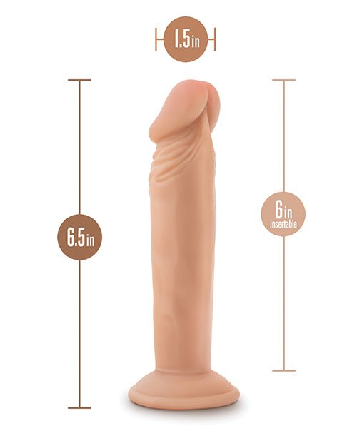 Blush Dr. Skin Plus 6" Posable Dildo - Vanilla | Shop Lowest Prices at Funlove.com