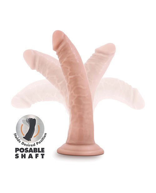 Blush Dr. Skin Plus 7" Posable Dildo - Vanilla | Shop Lowest Prices at Funlove.com