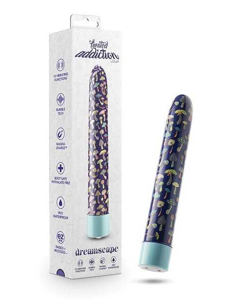 Blush Limited Addiction Dreamscape 7" Rechargeable Vibe - Blue | Shop Lowest Prices at Funlove.com