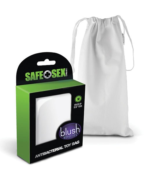 Blush Safe Sex Antibacterial Toy Bag Medium - White | Shop Lowest Prices at Funlove.com