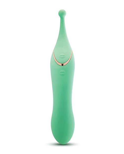 Blush Stella 7 Inch Dual - Ended Clitoral G - Spot Vibrating Wand With Precision Stimulation – Green | Shop Lowest Prices at Funlove.com