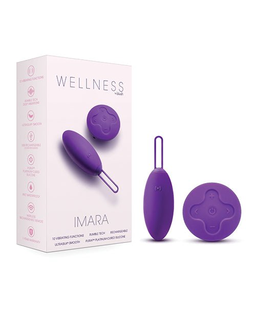 Blush Wellness Imara Vibrating Egg w/Remote - Purple | Shop Lowest Prices at Funlove.com