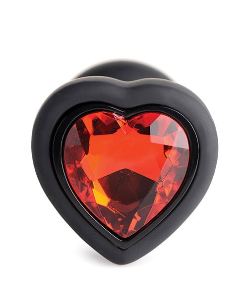 Booty Sparks 28X Silicone Vibrating Red Heart Anal Plug w/Remote - Small | Shop Lowest Prices at Funlove.com