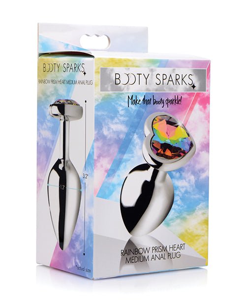 Bootysparks Rainbow Prism Heart Anal Plug | Shop Lowest Prices at Funlove.com