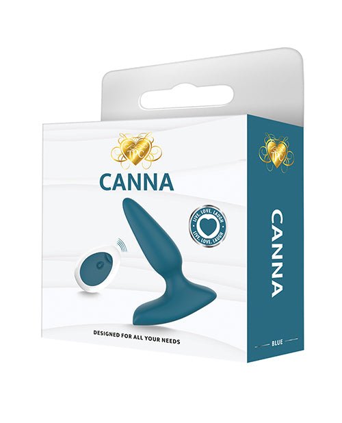 Canna Vibrating Butt Plug w/Remote Control - Blue/Green | Shop Lowest Prices at Funlove.com