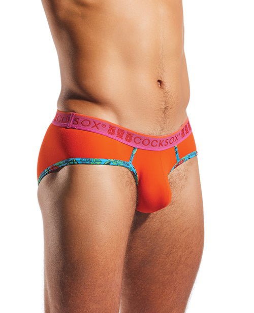 Cocksox Contour Pouch Sports Brief - Sunset Orange SM | Shop Lowest Prices at Funlove.com