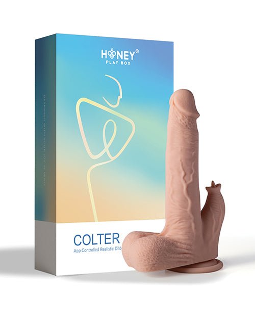 Colter App Controlled Realistic 8.5" Thrusting Dildo Vibrator w/Clit Licker - Ivory | Shop Lowest Prices at Funlove.com