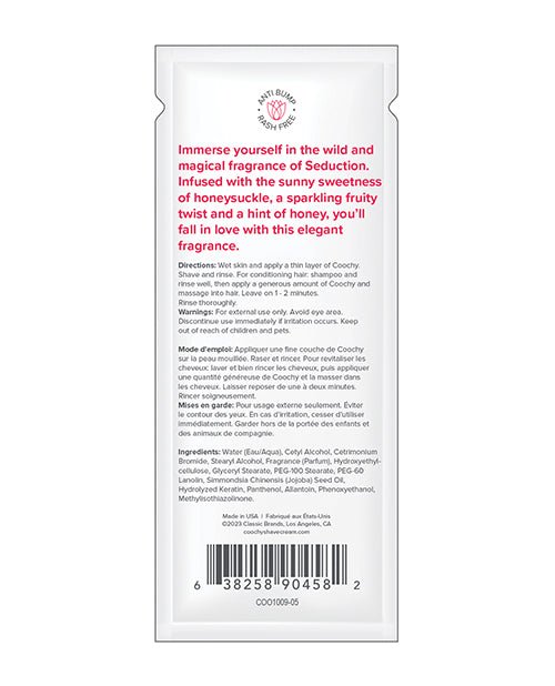 COOCHY Seduction Shave Cream Foil - .5 oz Honeysuckle/Citrus | Shop Lowest Prices at Funlove.com