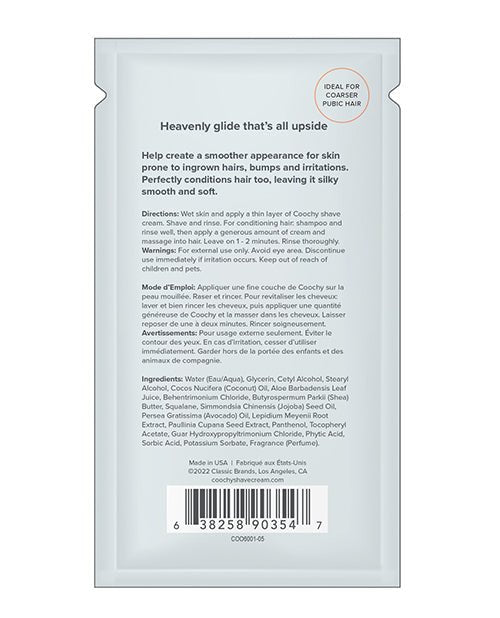 COOCHY Ultra Hydrating Shave Cream Foil - .35 oz Mango Coconut | Shop Lowest Prices at Funlove.com