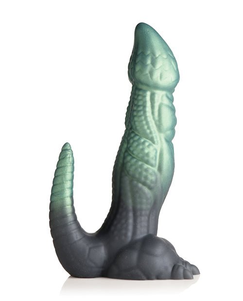 Creature Cocks Dickosaur Dinosaur Silicone Dildo - Black/Teal | Shop Lowest Prices at Funlove.com