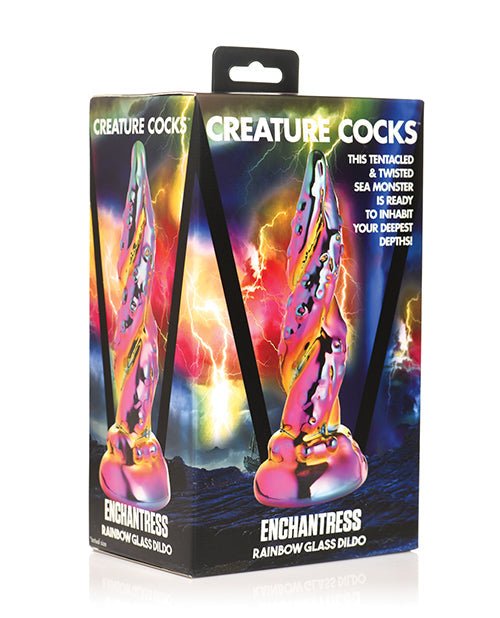 Creature Cocks Enchantress Rainbow Glass Dildo | Shop Lowest Prices at Funlove.com