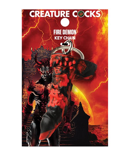 Creature Cocks Fire Demon Keychain - Red/Black | Shop Lowest Prices at Funlove.com