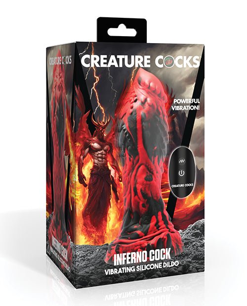 Creature Cocks - Inferno Cock Vibrating Silicone Dildo | Shop Lowest Prices at Funlove.com