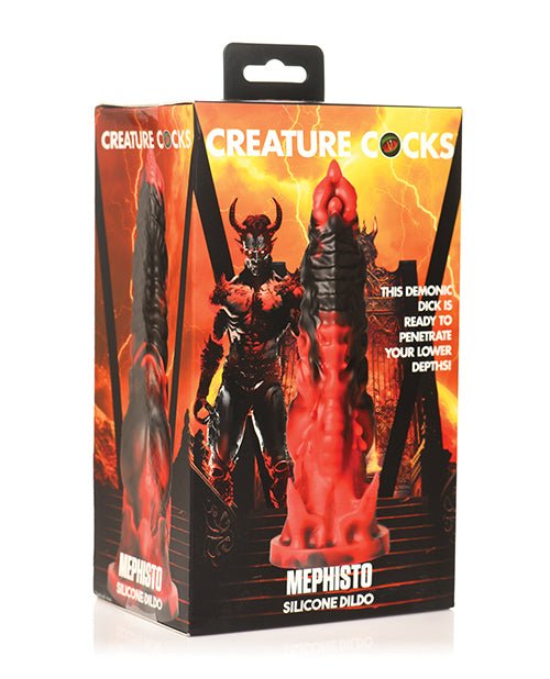 Creature Cocks Mephisto Silicone Dildo - Black/Red | Shop Lowest Prices at Funlove.com