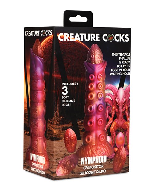Creature Cocks Nymphoid Ovipositor Silicone Dildo w/Eggs - Multi Color | Shop Lowest Prices at Funlove.com