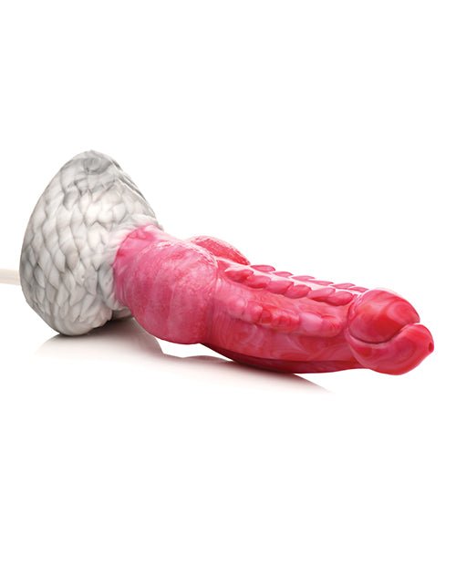 Creature Cocks Resurrector Phoenix Squirting Silicone Dildo - Red/White | Shop Lowest Prices at Funlove.com