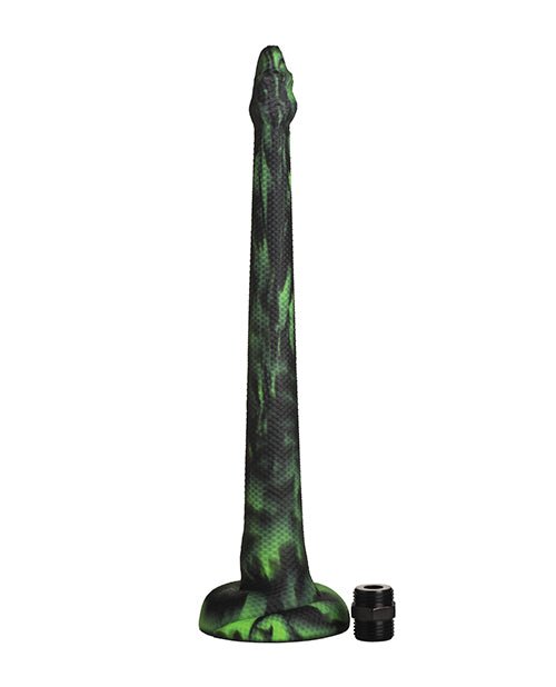 Creature Cocks Spitting Serpent Silicone Enema Snake - Black/Green | Shop Lowest Prices at Funlove.com