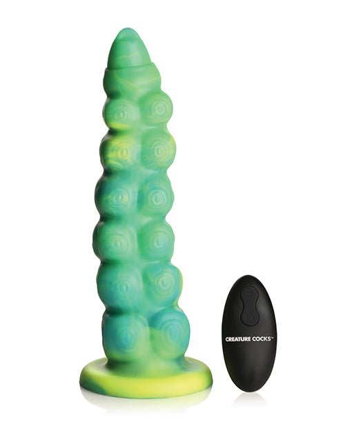 Creature Cocks Squirmer Thrusting & Vibrating Silicone Dildo w/Remote Control - Multi Color | Shop Lowest Prices at Funlove.com