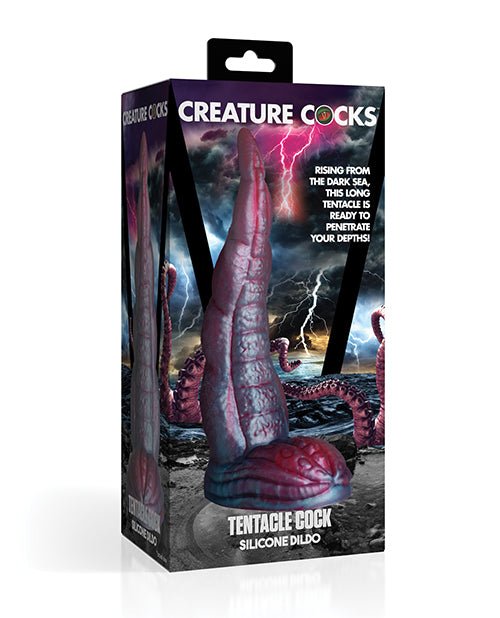 Creature Cocks Tentacle Cock Silicone Dildo - Red/Blue | Shop Lowest Prices at Funlove.com