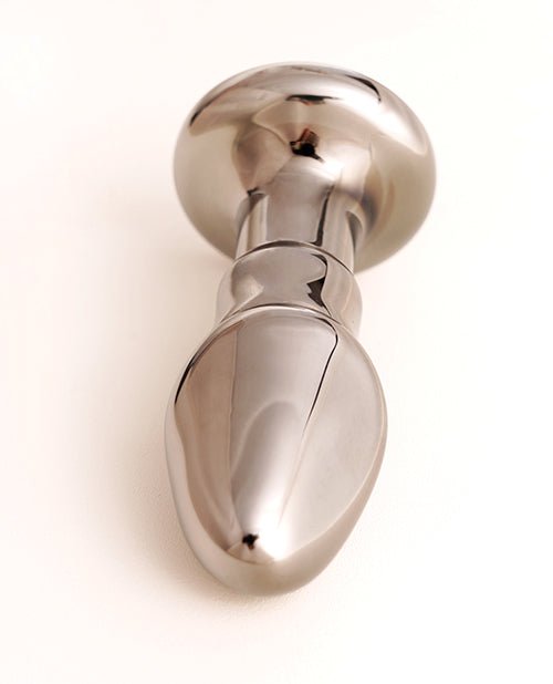 Crsital Black Opal Anal Glass Dildo Vibe - Gun Metal | Shop Lowest Prices at Funlove.com