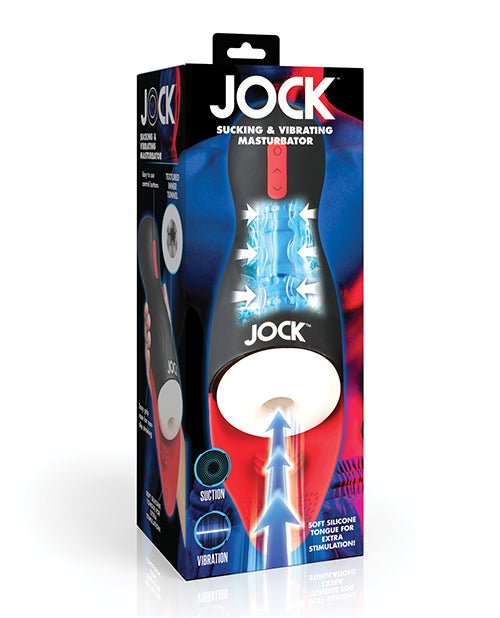 Curve Toys Jock Sucking & Vibrating Masturbator - Black/Red | Shop Lowest Prices at Funlove.com