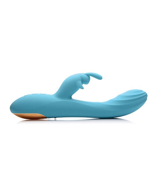 Curve Toys Power Bunnies Snuggles 10x Silicone Rabbit Vibrator - Blue | Shop Lowest Prices at Funlove.com