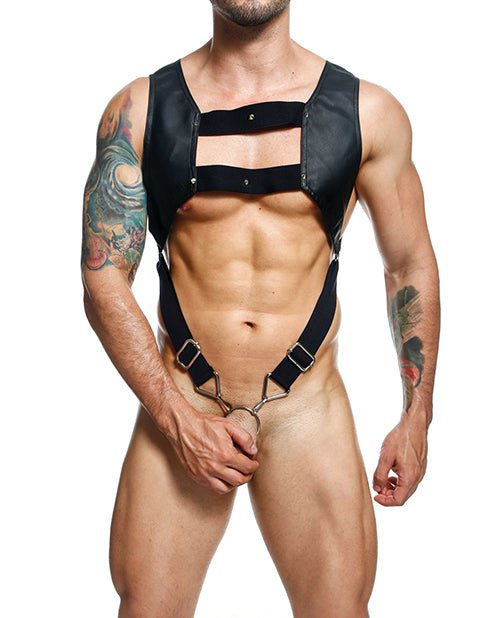 Dngeon Croptop Harness Cockring Black O/S | Shop Lowest Prices at Funlove.com