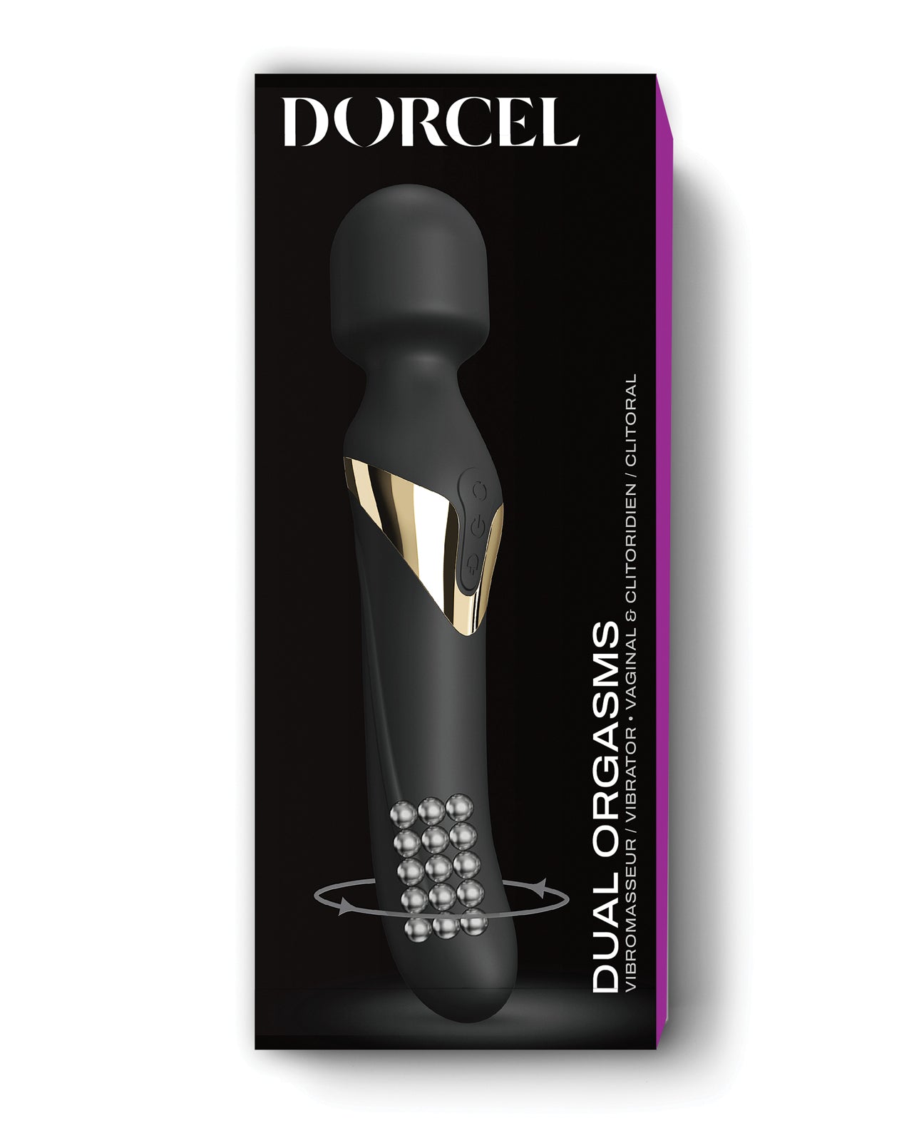 Dorcel Dual Orgasms Wand - Black/Gold | Shop Lowest Prices at Funlove.com