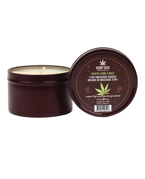 Earthly Body 2024 Holiday 3 in 1 Massage Candle - 6 oz Santa Came Early | Shop Lowest Prices at Funlove.com