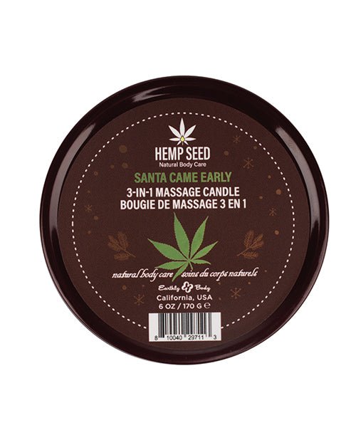 Earthly Body 2024 Holiday 3 in 1 Massage Candle - 6 oz Santa Came Early | Shop Lowest Prices at Funlove.com
