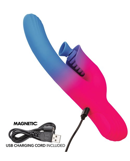 Elation Dual Stimulator w/Suction - Blue/Pink | Shop Lowest Prices at Funlove.com