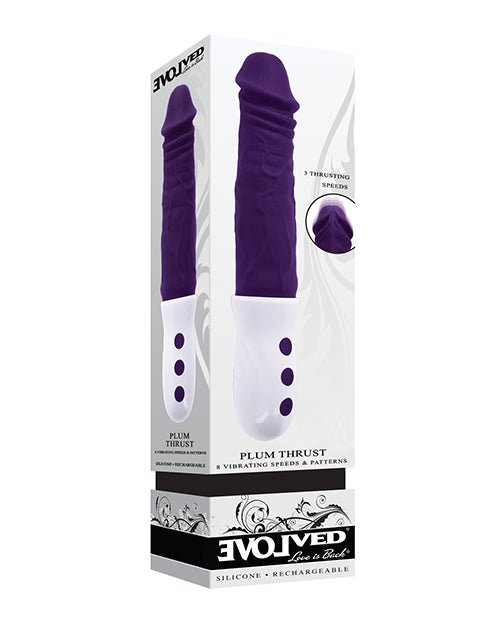 Evolved Plum Thrust Realistic Shaft Vibrator - Purple | Shop Lowest Prices at Funlove.com