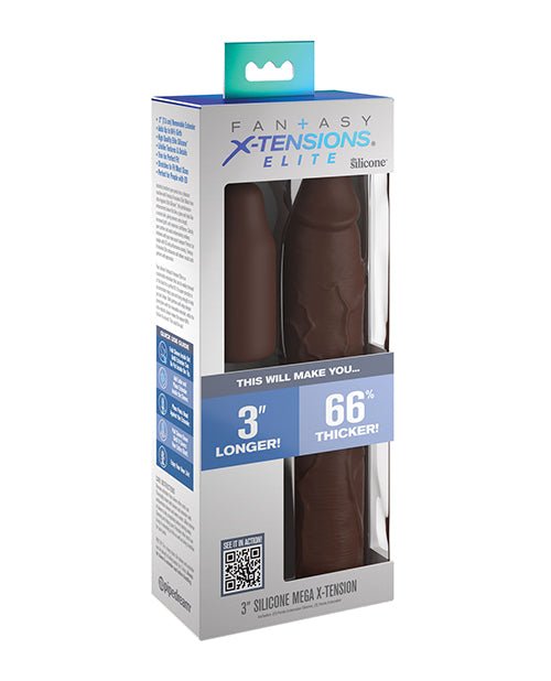 Fantasy X - tensions Elite 9" Sleeve w/3" Plug - Brown | Shop Lowest Prices at Funlove.com