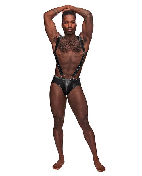 Fetish Uranus Nylon Spandex Moonshine Harness Brief Black | Shop Lowest Prices at Funlove.com