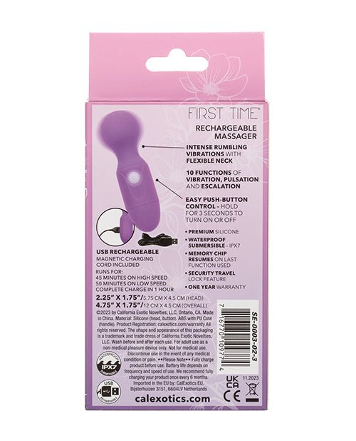 First Time Rechargeable Vibrator Massager - Purple | Shop Lowest Prices at Funlove.com