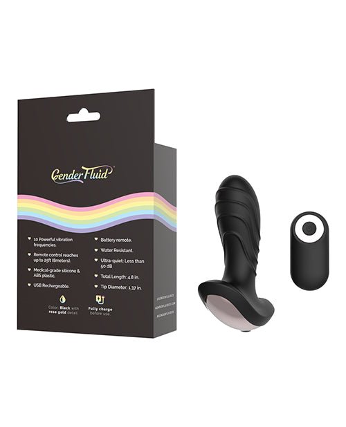 Gender Fluid Buzz Anal Vibe w/Remote - Black | Shop Lowest Prices at Funlove.com