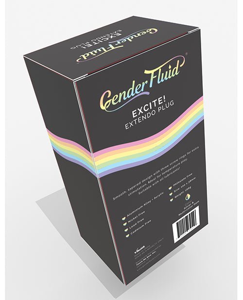 Gender Fluid Excite! Extendo Plug - Silver | Shop Lowest Prices at Funlove.com